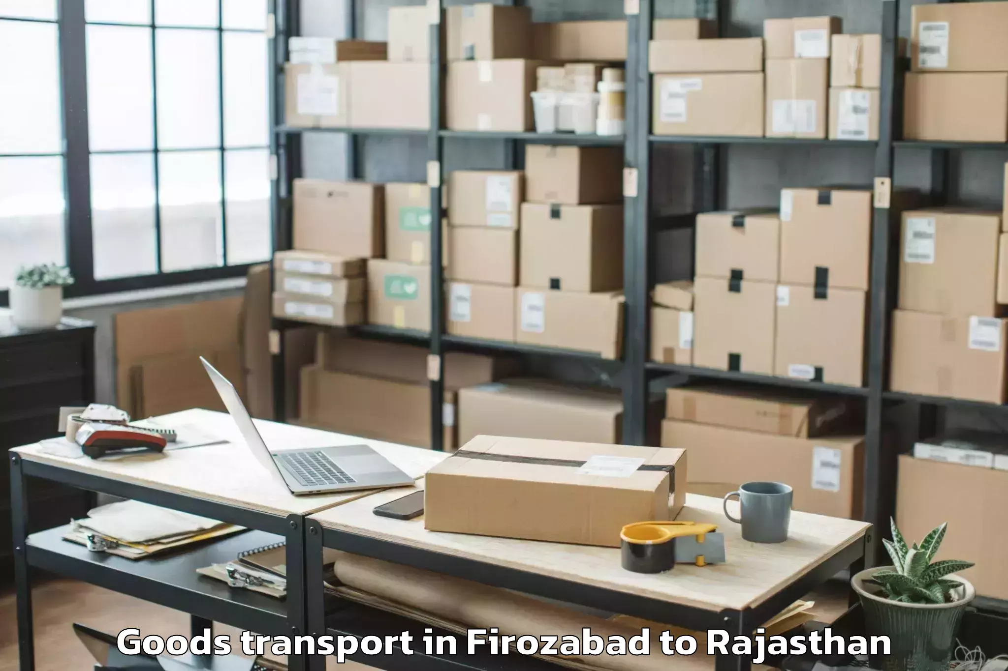 Top Firozabad to Indergarh Goods Transport Available